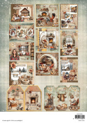 Rückseite des Studio Light Paper Pad Warm Winter mit Motivübersicht