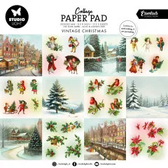 Studio Light - 8x8 Collage Paper Pad - Vintage Christmas