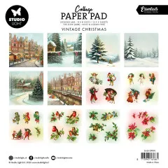 Studio Light - 8x8 Collage Paper Pad - Vintage Christmas
