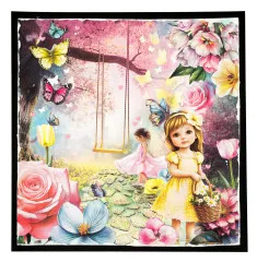 Studio Light - 8x8 Collage Paper Pad - Fluttering Flowers