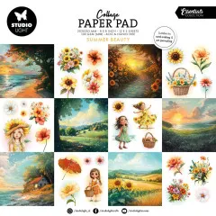 Studio Light - 8x8 Collage Paper Pad - Summer Beauty Studio Light - 8x8 Collage Paper Pad - Summer Beauty