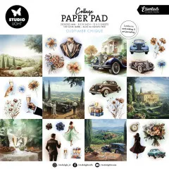 Studio Light - 8x8 Collage Paper Pad - Oldtimer Chique Studio Light - 8x8 Collage Paper Pad - Oldtimer Chique