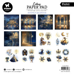 Studio Light - 8x8 Collage Paper Pad - Moonlit Ballroom