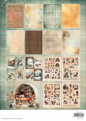 Rückseite des Studio Light Warm Winter Paper Pads mit Übersicht aller enthaltenen Motive