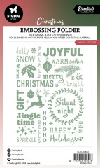 Studio Light Embossing Folder - Christmas Essentials Nr. 22 - Joyful Collage