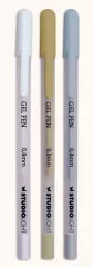 Studio Light - Gel Pens - White/Gold/Silver