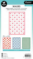 Studio Light Mask Stencil - Essentials Nr. 175 - Heart Pattern