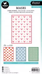 Studio Light Mask Stencil - Essentials Nr. 175 - Heart Pattern