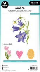 Studio Light - Masks / Stencils - Essentials Nr. 247 - Blue Bell Flowers