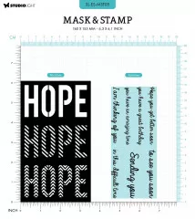 Studio Light - Masks & Stamps - Essentials Nr. 05 - Hope Sentiments