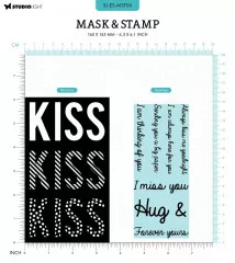 Studio Light - Masks & Stamps - Essentials Nr. 06 - Kiss Sentiments