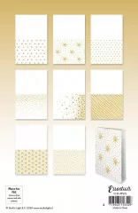 Studio Light - A6 Foiled Cards Paper Pad - Essentials Nr. 222 - Golden Christmas