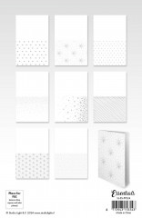 Studio Light - A6 Foiled Cards Paper Pad - Essentials Nr. 224 - Silver Christmas