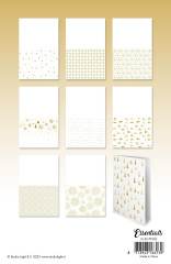Studio Light - A6 Foiled Cards Paper Pad - Essentials Nr. 383 - Golden Christmas