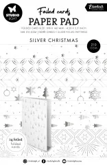 Studio Light - A6 Foiled Cards Paper Pad - Essentials Nr. 384 - Silver Christmas