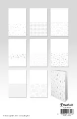 Studio Light - A6 Foiled Cards Paper Pad - Essentials Nr. 384 - Silver Christmas