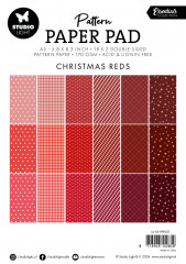 Studio Light - A5 Pattern Paper Pad - Christmas Essentials Nr. 207 - Christmas Reds