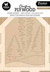 Studio Light - Christmas Plywood - House Scenery