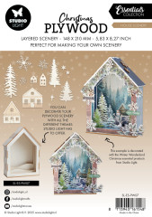 Studio Light - Christmas Plywood - House Scenery