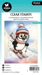 Studio Light - Clear Stamps - Essentials - Skiing Penguin