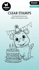 Studio Light - Clear Stamps - Essentials - Hippo Birthday