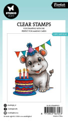 Studio Light - Clear Stamps - Essentials - Hippo Birthday
