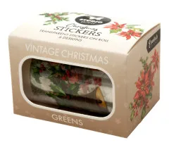 Studio Light - Transparent Stickers on Roll - Vintage Christmas - Greens