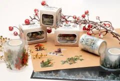 Studio Light - Transparent Stickers on Roll - Vintage Christmas - Celebration