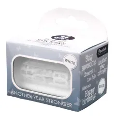 Studio Light - White Transparent Stickers on Roll - Another Year Stronger