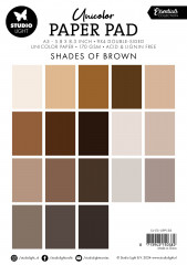 Studio Light - Unicolor Paper Pad - Essentials Nr. 158 - Shades Of Brown