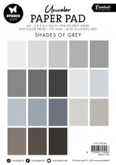 Studio Light - Unicolor Paper Pad - Essentials Nr. 248 - Shades Of Grey