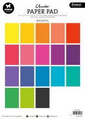 Studio Light - Unicolor Paper Pad - Essentials Nr. 297 - Brights Tones