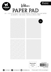 Studio Light - A5 Vellum Paper Pad - Essentials Nr. 329 - Snowflakes