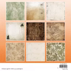 Studio Light 8x8 Paper Pad - Grunge Collection Nr. 137 - Grunge Botanics