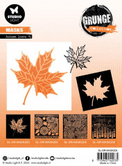 Studio Light Mask Stencil - Grunge Collection Nr. 203 - Autumn Leave