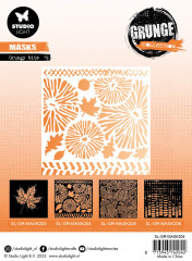 Studio Light Mask Stencil - Grunge Collection Nr. 204 - Grungy Bits