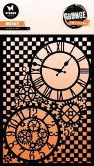 Studio Light - Masks / Stencils - Grunge Collection Nr. 334 - Clocks & Grid Studio Light - Masks / Stencils - Grunge Collection Nr. 334 - Clocks & Grid