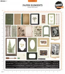 Studio Light - Paper Elements - Grunge Collection Nr. 10 - Frames & Texts