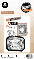 Studio Light - Stamp and Cutting Die - Grunge Collection - Label & Stamp