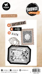 Studio Light - Stamp and Cutting Die - Grunge Collection - Label & Stamp