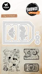 Studio Light - Stamp and Cutting Die - Grunge Collection - Tag & Tickets