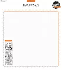 Studio Light Clear Stamps - Grunge Collection Nr. 676 - Tickets Background