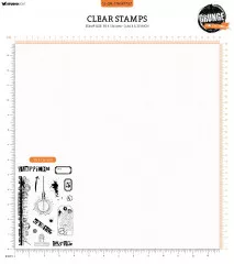 Studio Light Clear Stamps - Grunge Collection Nr. 737 - Inspire Happiness