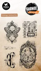 Studio Light - Clear Stamps - Grunge Collection - Vintage Butterfly
