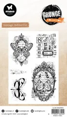 Studio Light - Clear Stamps - Grunge Collection - Vintage Butterfly