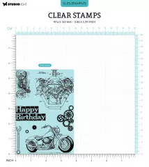 Studio Light Clear Stamps - Gearheads Workshop Nr. 673 - Gears & Bikes