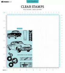 Studio Light Clear Stamps - Gearheads Workshop Nr. 674 - Beer & Cars