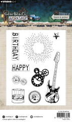 Studio Light - Clear Stamps - Gearhead's Workshop - Gears & Guitar