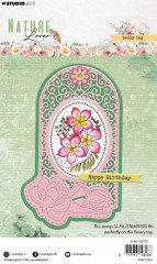 Studio Light Cutting Dies - Nature Lover Nr. 772 - Peony Tag