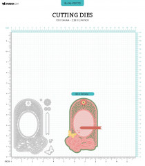 Studio Light Cutting Dies - Nature Lover Nr. 772 - Peony Tag